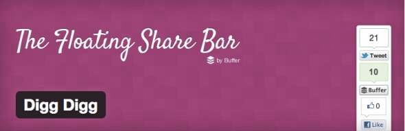 Header image for The Floating Share Bar by Buffer,featuring social media sharing buttons.