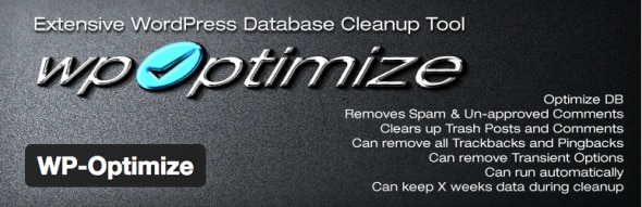 Logo for WP-Optimize: a WordPress database cleanup tool.