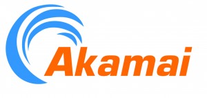 Logo of Akamai Technologies featuring blue wave elements and orange text.