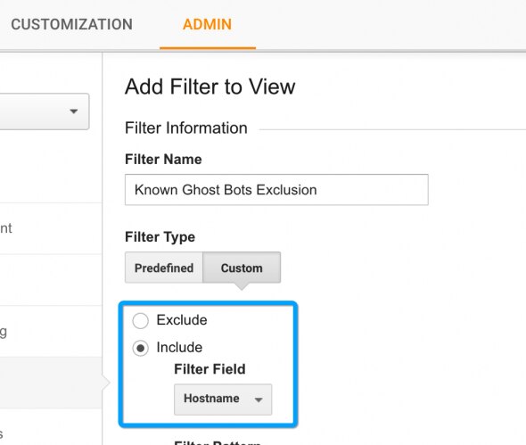 Screenshot showing the 'Add Filter to View' interface in an admin panel