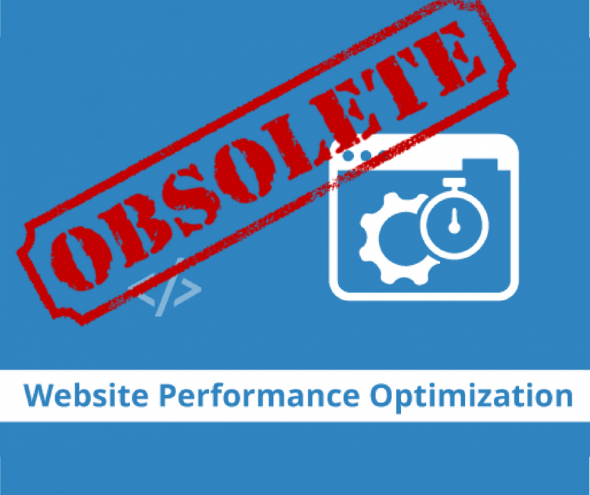 A graphic indicating 'Obsolete' over website performance optimization concept.