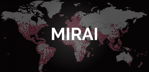 A world map with highlighted areas and the word 'MIRAI' prominently displayed.