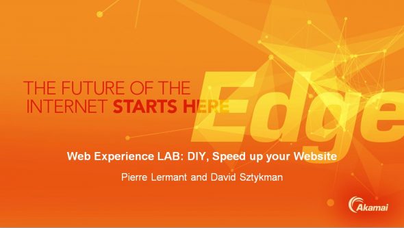 Presentation slide on speeding up websites in the Web Experience LAB.