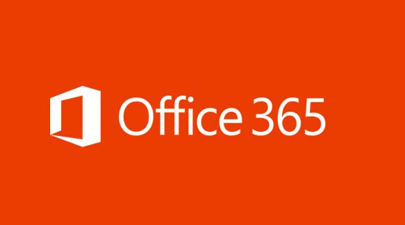 Logo of Office 365 on an orange background.