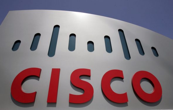 Logo of Cisco Systems,featuring the word 'CISCO' in red on a gray background.