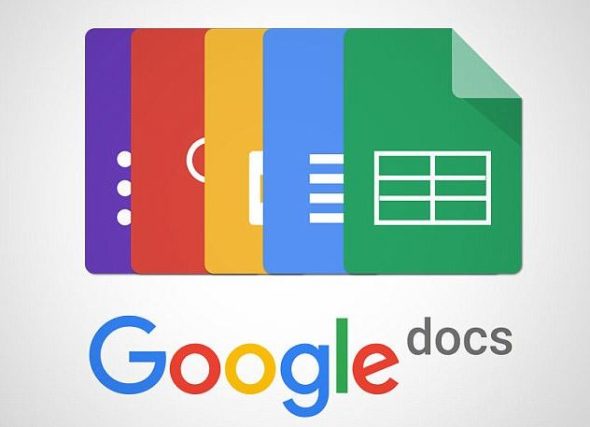 Logo representing Google Docs with multiple application icons in different colors.