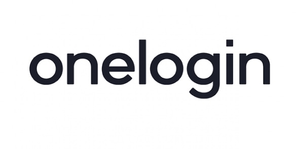 Logo of OneLogin,featuring the company name in bold letters.