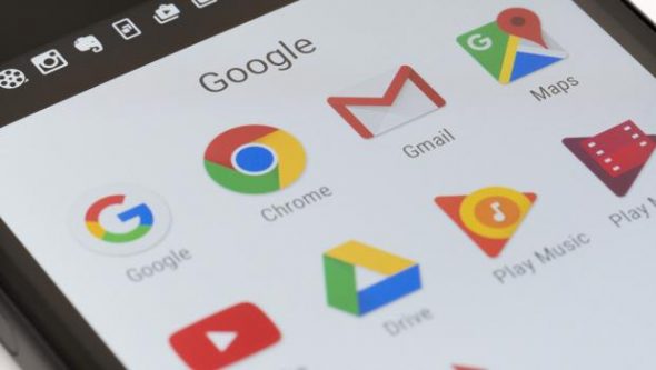 Screenshot of Google apps on a smartphone display.