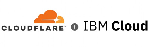 Logo combining Cloudflare and IBM Cloud branding.