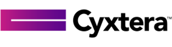 A stylized logo featuring a gradient of purple and pink colors.