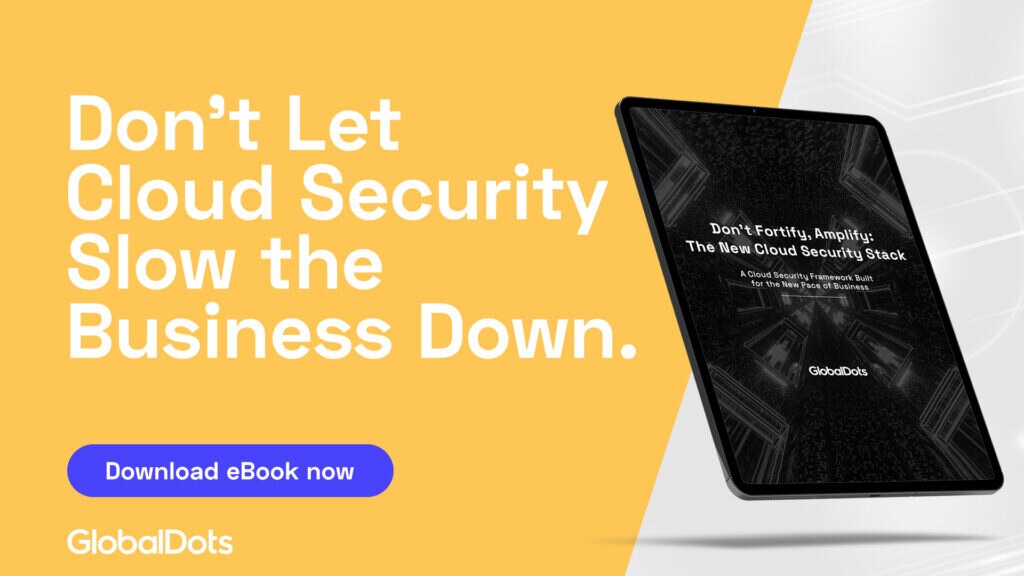 Promotional image for an eBook on cloud security by GlobalDots.