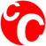 A red circular logo with a stylized letter 'C' in black.