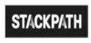 Logo of StackPath on a black background.