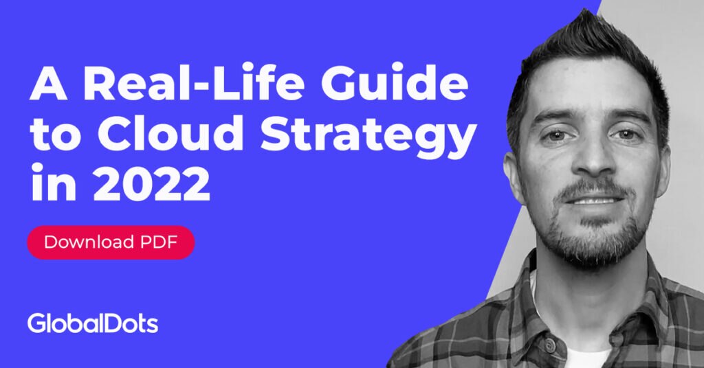 Promotional banner for a cloud strategy guide with download option.