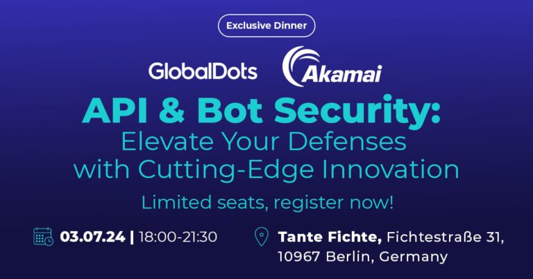 Announcement for an exclusive dinner on API & Bot Security in Berlin.