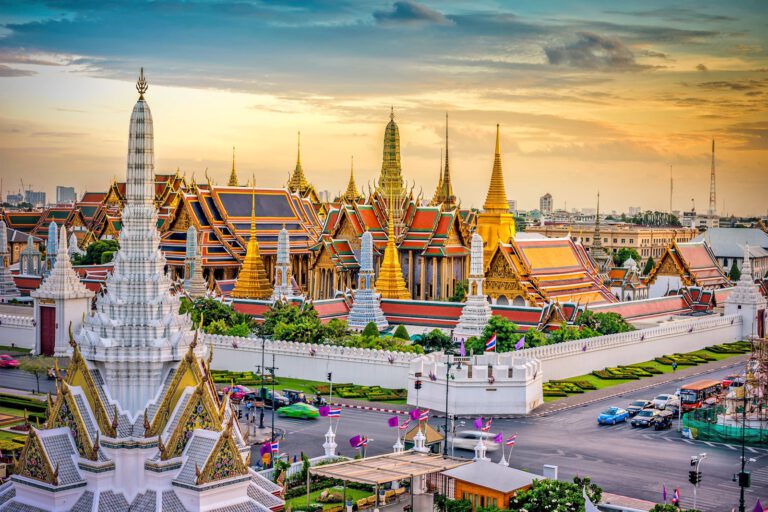 A panoramic view of the Grand Palace in Bangkok