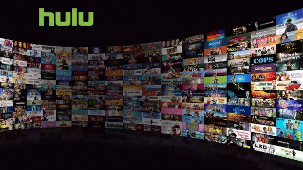 A visual display of various shows and movies available on Hulu.