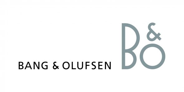 Logo of Bang & Olufsen,featuring the text 'BANG & OLUFSEN' alongside a stylized 'B & O'.