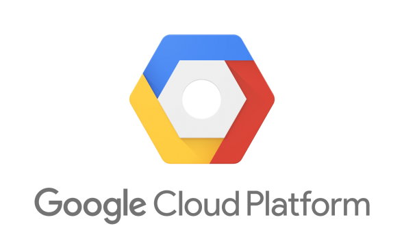 Logo of Google Cloud with a hexagonal design incorporating blue