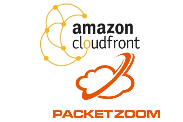 Logos of Amazon CloudFront and PacketZoom