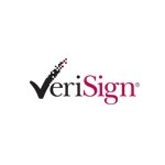 Logo of VeriSign,featuring a checkmark and the name in stylized text.